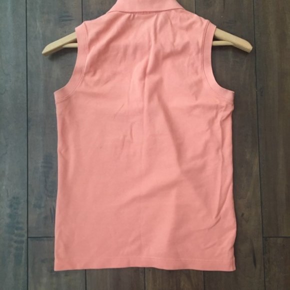 Lacoste Orange Sleeveless Polo Blouse - Picture 6 of 6